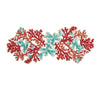 Coral Spray Table Runner in Coral & Turquoise by Kim Seybert at Fig Linens and Home 2