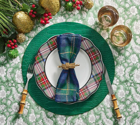 Croco Emerald Placemat Detail 4 | Kim Seybert at Fig Linens and Home