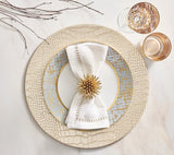 Croco Placemat in Gold Set of 4 by Kim Seybert at Fig Linens and Home 3