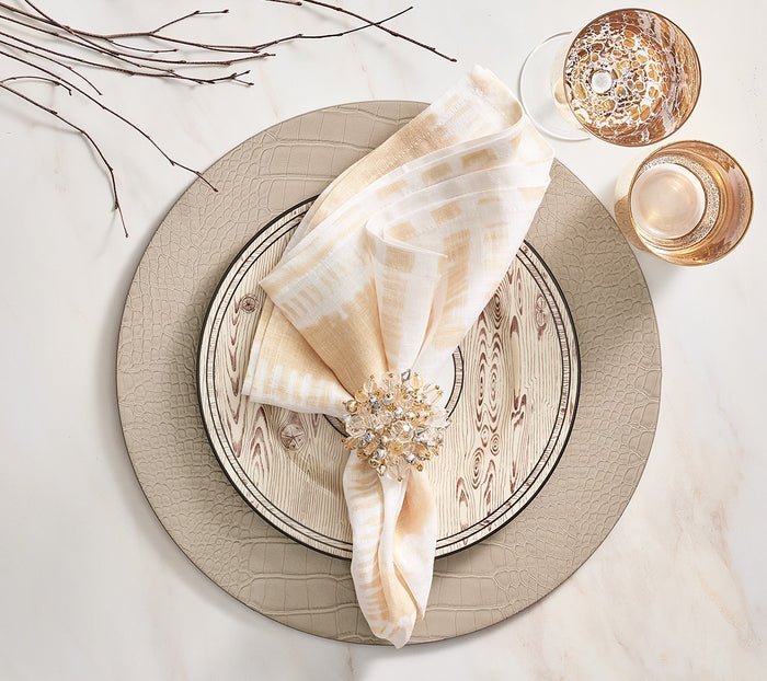 Croco Placemat in Sand Set of 4 by Kim Seybert in Fig Linens and Home 2