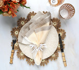 Daisy Placemat in Natural & Ivory by Kim Seybert at Fig Linens and Home - Lifestyle 3
