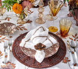 Daphne Tumbler in Amber Set of 4 by Kim Seybert at Fig Linens and Home - Lifestyle 1