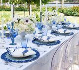 Daphne Tumbler in Blue Set of 4 by Kim Seybert | Glassware at Fig Linens and Home 2
