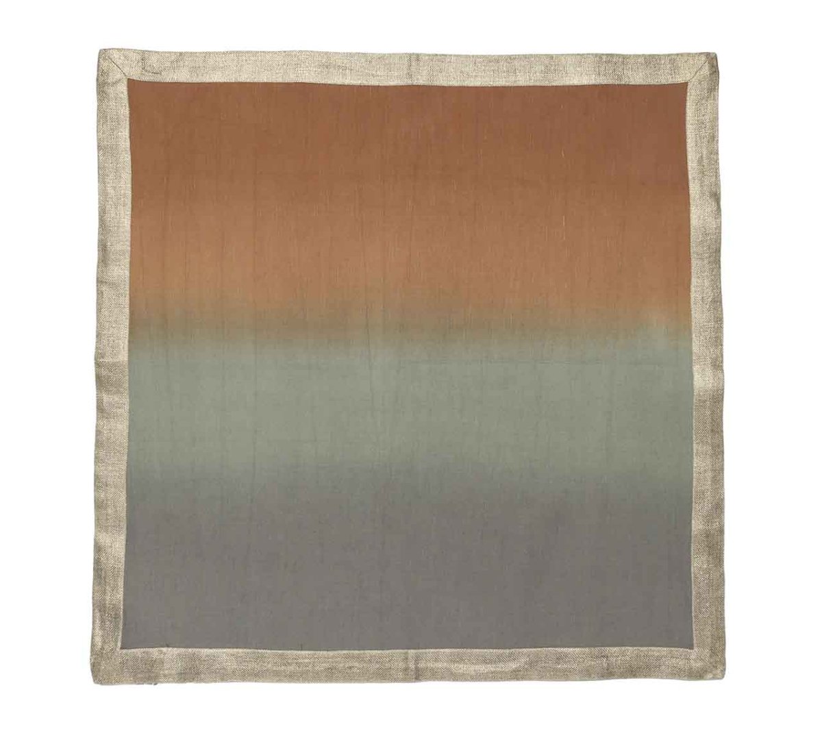 Dip Dye Napkin in Beige Taupe & Gray Set of 4 by Kim Seybert - Flat Open View