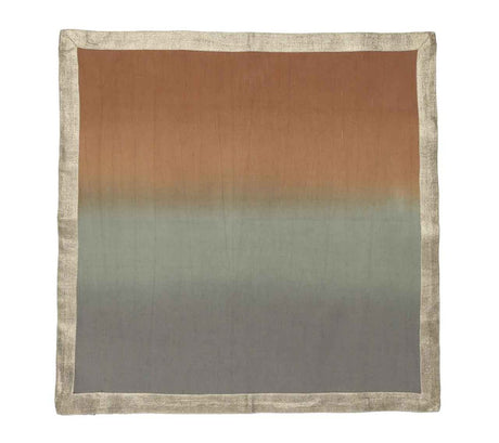 Dip Dye Napkin in Beige Taupe & Gray Set of 4 by Kim Seybert - Flat Open View