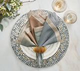 Dip Dye Napkin in Beige Taupe & Gray Set of 4 by Kim Seybert - Lifestyle 1