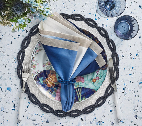 Dip Dye Napkin in Blue & White Set of 4 by Kim Seybert 1