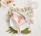 Dip Dye Napkin in Blush & Gold Set of 4 by Kim Seybert 5