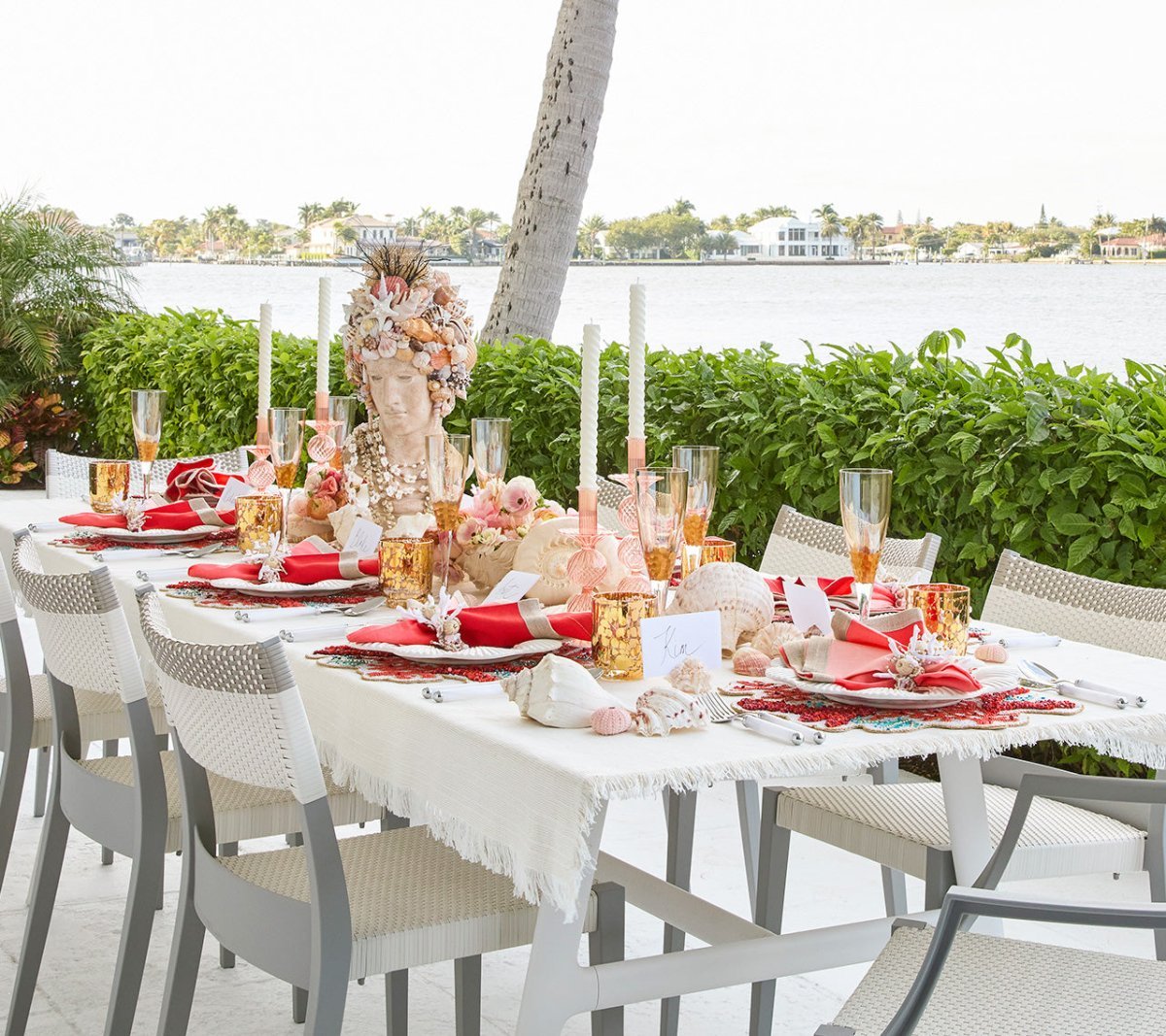 Dip Dye Napkin in Coral & Salmon Set of 4 by Kim Seybert 5