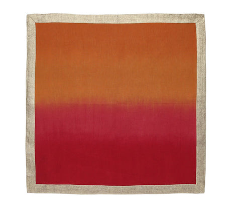 Dip Dye Napkin in Cranberry & Orange Set of 4 by Kim Seybert 2