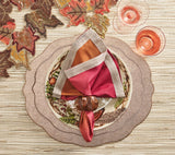 Dip Dye Napkin in Cranberry & Orange Set of 4 by Kim Seybert 1