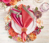 Dip Dye Napkin in Fuchsia & Orange Set of 4 by Kim Seybert 5