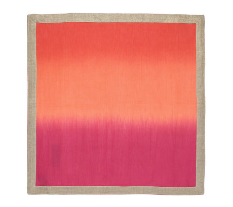 Dip Dye Napkin in Fuchsia & Orange Set of 4 by Kim Seybert 2