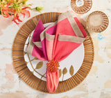 Dip Dye Napkin in Fuchsia & Orange Set of 4 by Kim Seybert 1