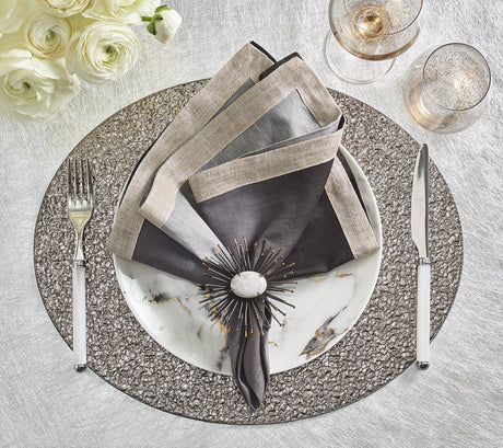 Dip Dye Napkin in Gray & Black Set of 4 by Kim Seybert 4