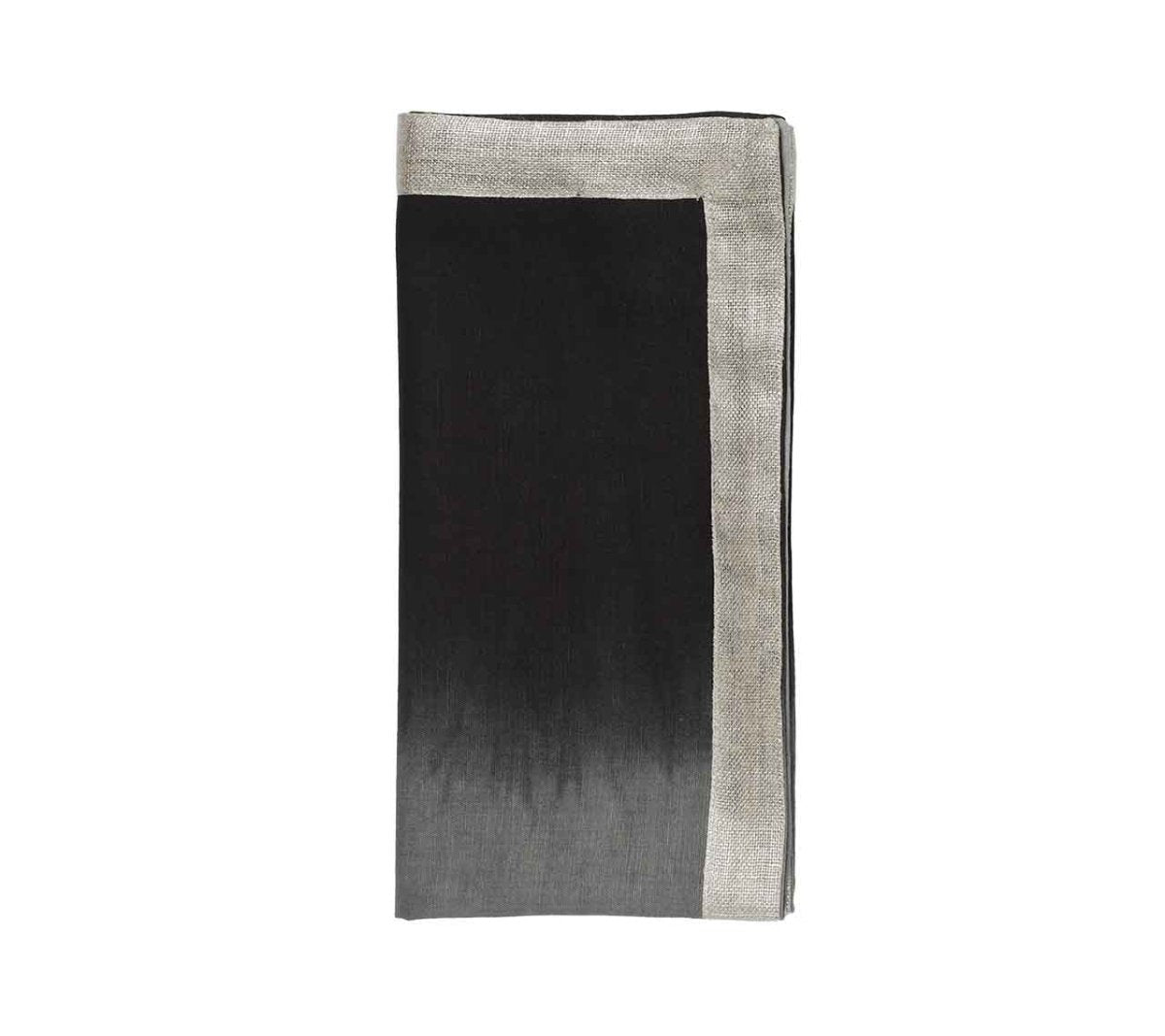 Dip Dye Napkin in Gray & Black Set of 4 by Kim Seybert 3