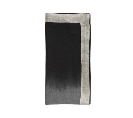 Dip Dye Napkin in Gray & Black Set of 4 by Kim Seybert 3