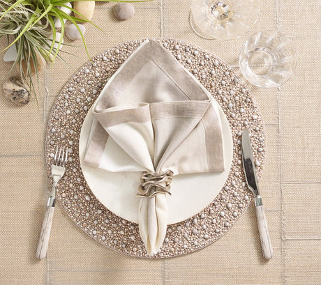 Dip Dye Napkin in Gray & Silver Set of 4 by Kim Seybert 5