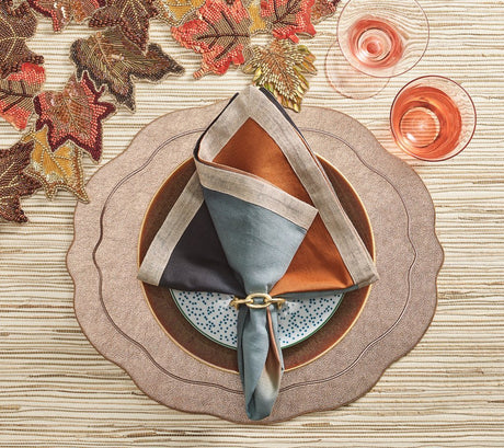 Dip Dye Napkin in Midnight & Copper Set of 4 by Kim Seybert 1