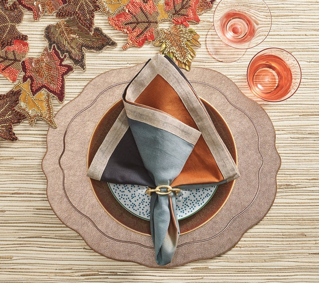 Dip Dye Napkin in Midnight & Copper Set of 4 by Kim Seybert 1