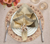 Dip Dye Napkin in Natural Brown & Gold Set of 4 by Kim Seybert 6