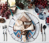 Dip Dye Napkin in Natural Brown & Gold Set of 4 by Kim Seybert 1