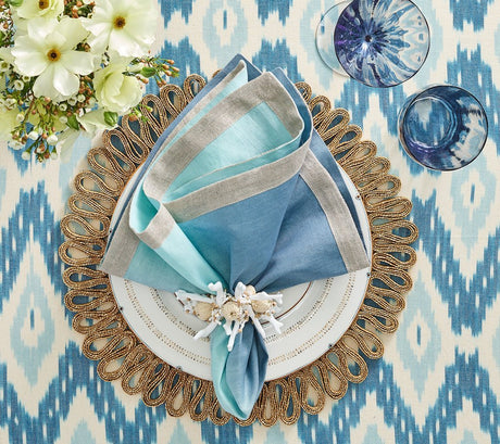 Dip Dye Napkin in Sky & Blue Set of 4 by Kim Seybert 1