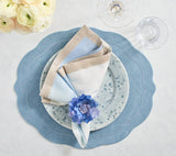 Dip Dye Napkin in White & Periwinkle Set of 4 by Kim Seybert 3