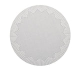 Dream Weaver Round Placemat in Gray & White | Kim Seybert Table Linens at Fig Linens and Home 1