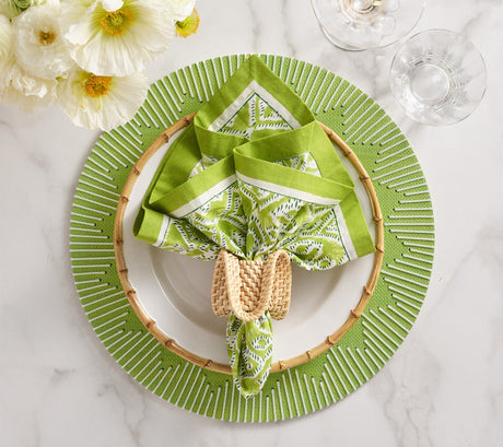 Dream Weaver Placemats in Green  | Kim Seybert Table Linens at Fig Linens and Home 4