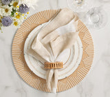Dream Weaver Placemat in Natural & White Set of 4 by Kim Seybert at Fig Linens and Home 1