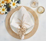Dream Weaver Placemat in Natural & White Set of 4 by Kim Seybert at Fig Linens and Home 2