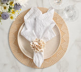 Dream Weaver Placemat in Natural & White Set of 4 by Kim Seybert at Fig LInens and Home 4