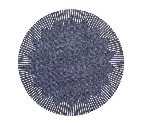 Dreamweaver Placemat in Navy & White, Set of 4 Kim Seybert | Table Linens at Fig Linens and Home 1
