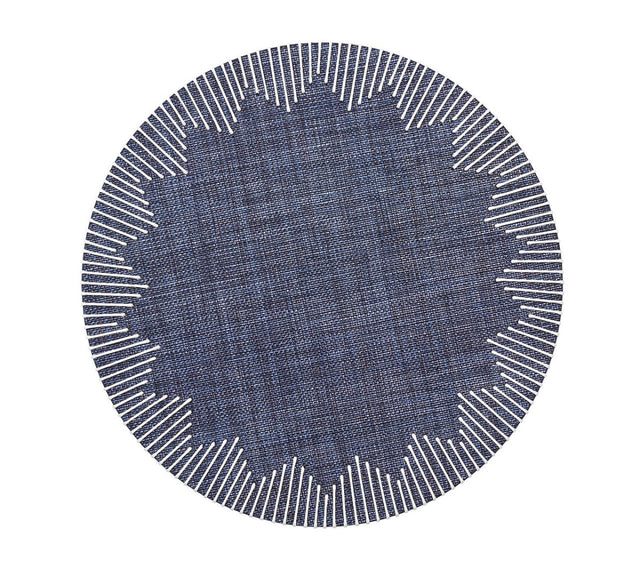 Dreamweaver Placemat in Navy & White, Set of 4 Kim Seybert | Table Linens at Fig Linens and Home 1