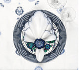 Dreamweaver Placemat in Navy & White, Set of 4 Kim Seybert | Table Linens at Fig Linens and Home 6