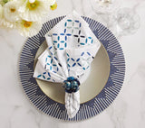Dreamweaver Placemat in Navy & White, Set of 4 Kim Seybert | Table Linens at Fig Linens and Home 5