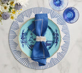 Dream Weaver Placemat in White & Blue Set of 4 by Kim Seybert at Fig Linens and Home 3