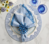 Dream Weaver Placemat in White & Blue Set of 4 by Kim Seybert at Fig Linens and Home 4