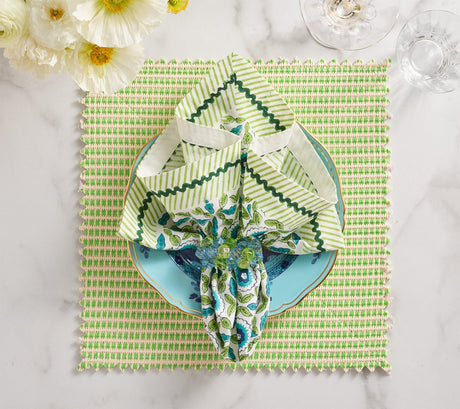 Duet Placemats in Blue & Green Set of 4 by Kim Seybert at Fig Linens and Home - View 16