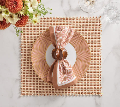 Duet Placemats in Brown & Yellow Set of 4 by Kim Seybert at Fig Linens and Home - View 20