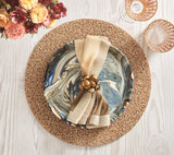 Emberfall Placemat in Natural & Brown Set of 2 by Kim Seybert at Fig Linens and Home 3