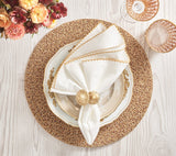 Emberfall Placemat in Natural & Brown Set of 2 by Kim Seybert at Fig Linens and Home 5
