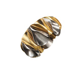 Enigma Napkin Ring in Gold & Silver Set of 4 by Kim Seybert at Fig Linens and Home