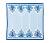 Filigree Napkin in White & Blue Set of 4 by Kim Seybert at Fig Linens and Home - Flat View