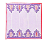 Filigree Napkins in White, Lilac & Coral Set of 4 by Kim Seybert at Fig Linens and Home - Flat