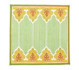 Filigree Napkin in White, Yellow & Green Set of 4 by Kim Seybert at Fig Linens and Home - Flat