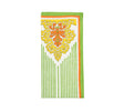 Filigree Napkin in White, Yellow & Green Set of 4 by Kim Seybert at Fig Linens and Home - Folded