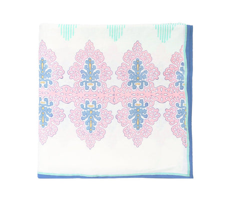 Filigree Tablecloth in White & Sorbet by Kim Seybert - Folded