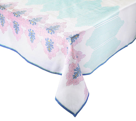 Filigree Tablecloth in White & Sorbet by Kim Seybert - Open